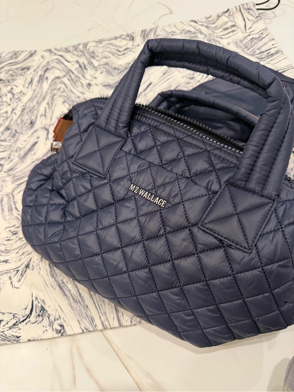 MZ Wallace Navy Small Sutton Deluxe NWOT - Picture 12 of 14